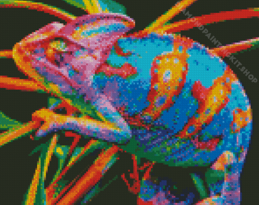 Rainbow Cameleon Diamond Painting