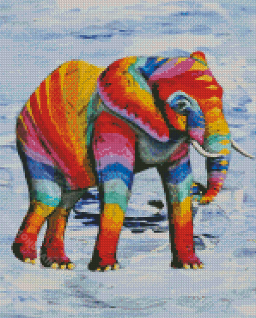 Rainbow Elephant Diamond Painting