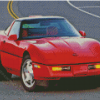 Red Corvette C4 Diamond Painting