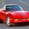 Red Corvette C4 Diamond Painting