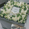 White Coco Chanel Roses Diamond Painting