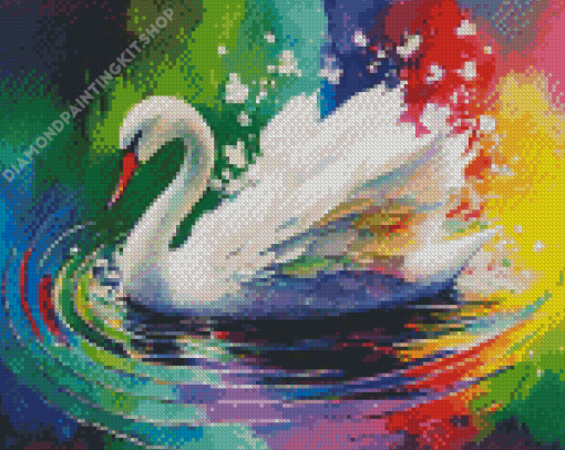 White Swan Diamond Painting