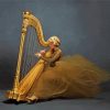 Woman Harpist Diamond Painting