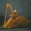 Woman Harpist Diamond Painting