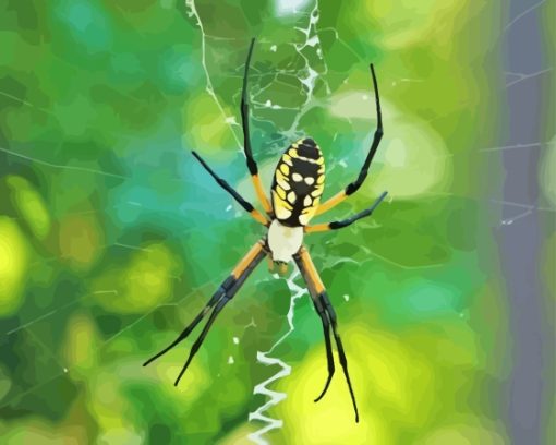 Yellow Garden Spider Diamond Painting