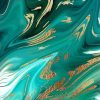 Abstract Green Gold Art Diamond Painting