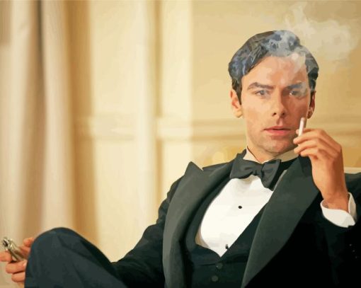 Aidan Turner Smoking Diamond Painting