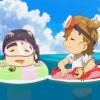 Barakamon Characters Swimming Diamond Painting