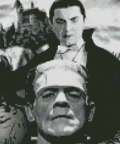 Black And White Hollywood Monsters Diamond Painting