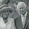 Black And White King Charles And Camilla Diamond Painting