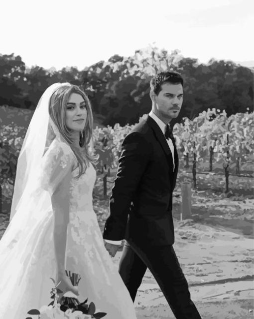 Black And White Taylor Lautner Wedding Diamond Painting