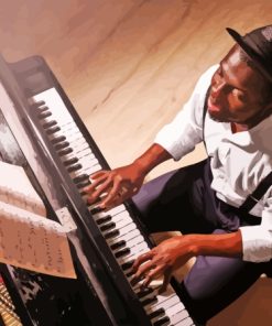 Black Man At Piano Diamond Painting