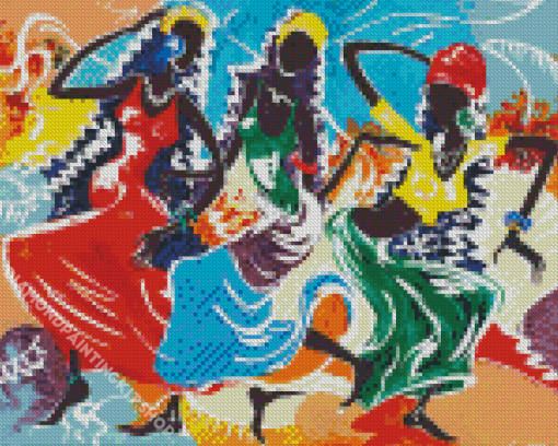 Black Women Dancing Art Diamond Painting