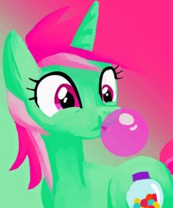 Cartoon Unicorn Blowing Bubble Gum Diamond Painting