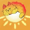 Cat Sleeping On Sun Art Diamond Painting