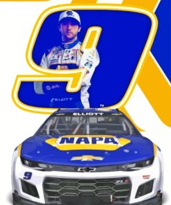 Chase Elliott Car Poster Diamond Painting