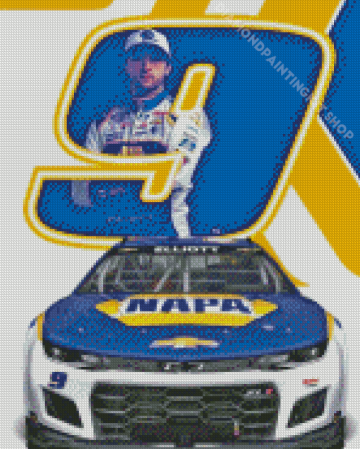 Chase Elliott Car Poster Diamond Painting