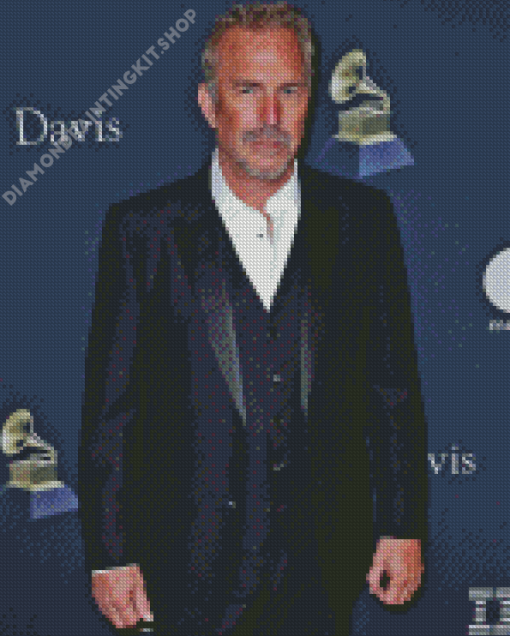 Classy Kevin Costner Diamond Painting