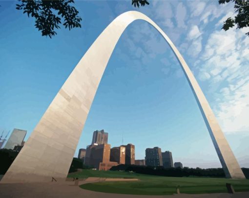 Close Up View Of The Gateway Arch Diamond Painting