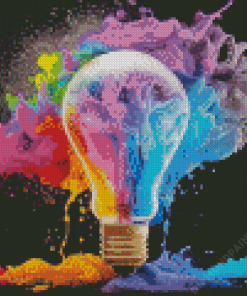 Colorful Light Bulb Diamond Painting