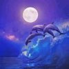 Dolphins At Night Diamond Painting