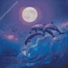 Dolphins At Night Diamond Painting