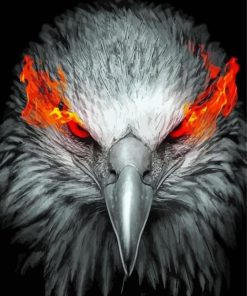 Eagle Fire Eyes Diamond Painting