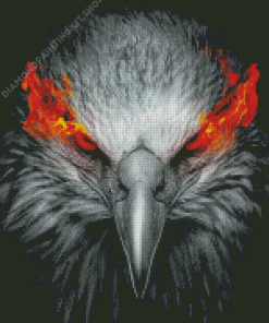 Eagle Fire Eyes Diamond Painting