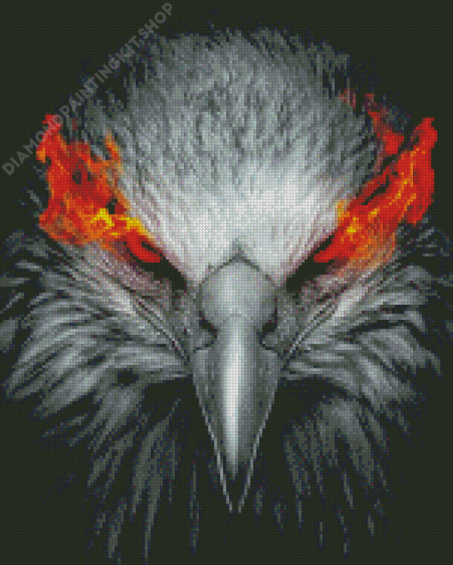 Eagle Fire Eyes Diamond Painting