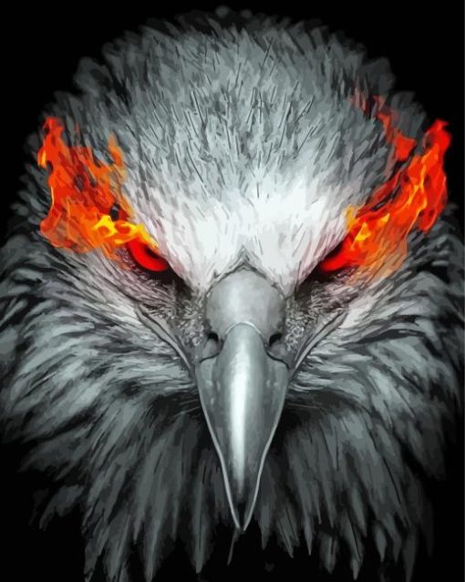 Eagle Fire Eyes Diamond Painting