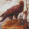 Eagle And Gandalf Smoking Diamond Painting