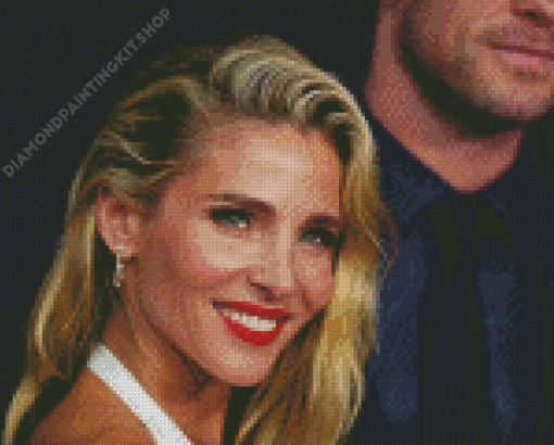 Elsa Pataky With Red Lipstick Diamond Painting