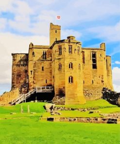 England Warkworth Castle Building Diamond Painting