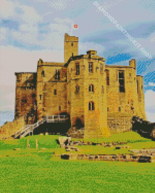 England Warkworth Castle Building Diamond Painting