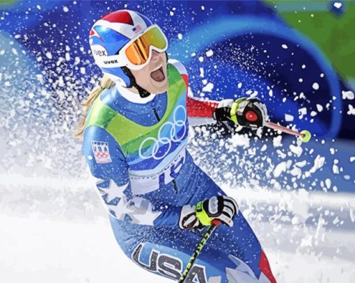 Female Alpine Skier Diamond Painting