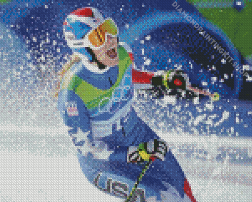 Female Alpine Skier Diamond Painting