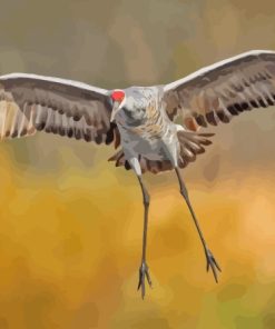 Flying Sandhill Crane Diamond Painting