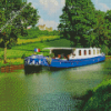 French Canal Barge Diamond Painting