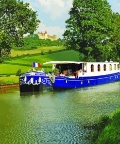 French Canal Barge Diamond Painting