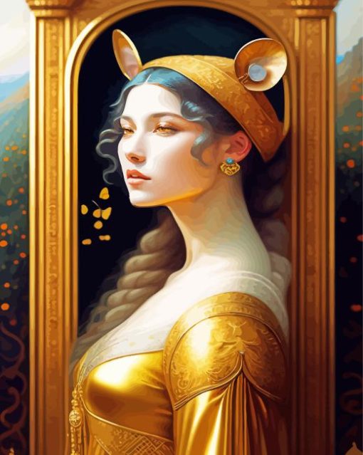 Golden Lady Diamond Painting