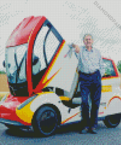 Gordon Murray With Electric Car Diamond Painting