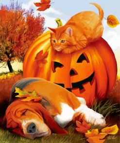 Halloween Cat Spy Diamond Painting