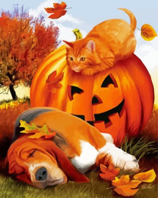 Halloween Cat Spy Diamond Painting