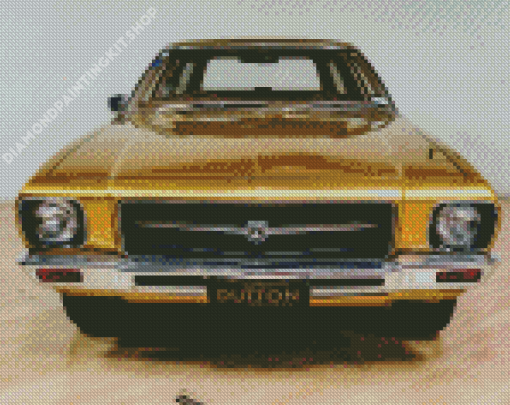 Holden HQ Kingswood Golden Car Front Diamond Painting