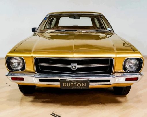 Holden HQ Kingswood Golden Car Front Diamond Painting