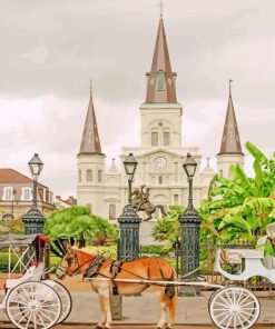 Jackson Square New Orleans Historical Diamond Painting