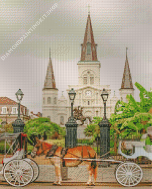 Jackson Square New Orleans Historical Diamond Painting