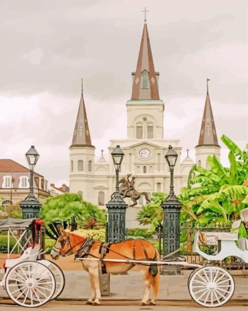 Jackson Square New Orleans Historical Diamond Painting