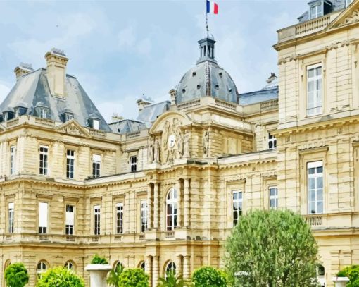 Jardin Du Luxembourg Palace Diamond Painting