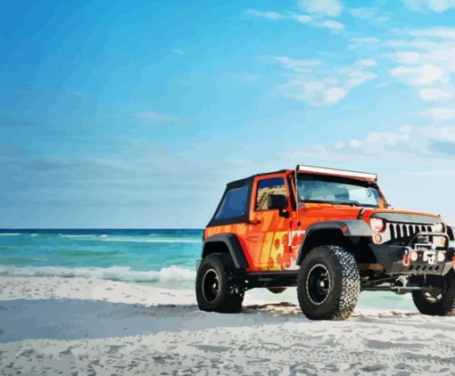 Jeep And Beach Diamond Painting